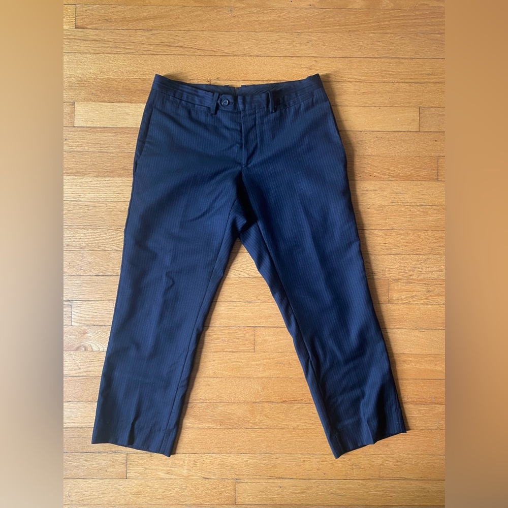 Neil Barrett Navy Pinstriped Trouser